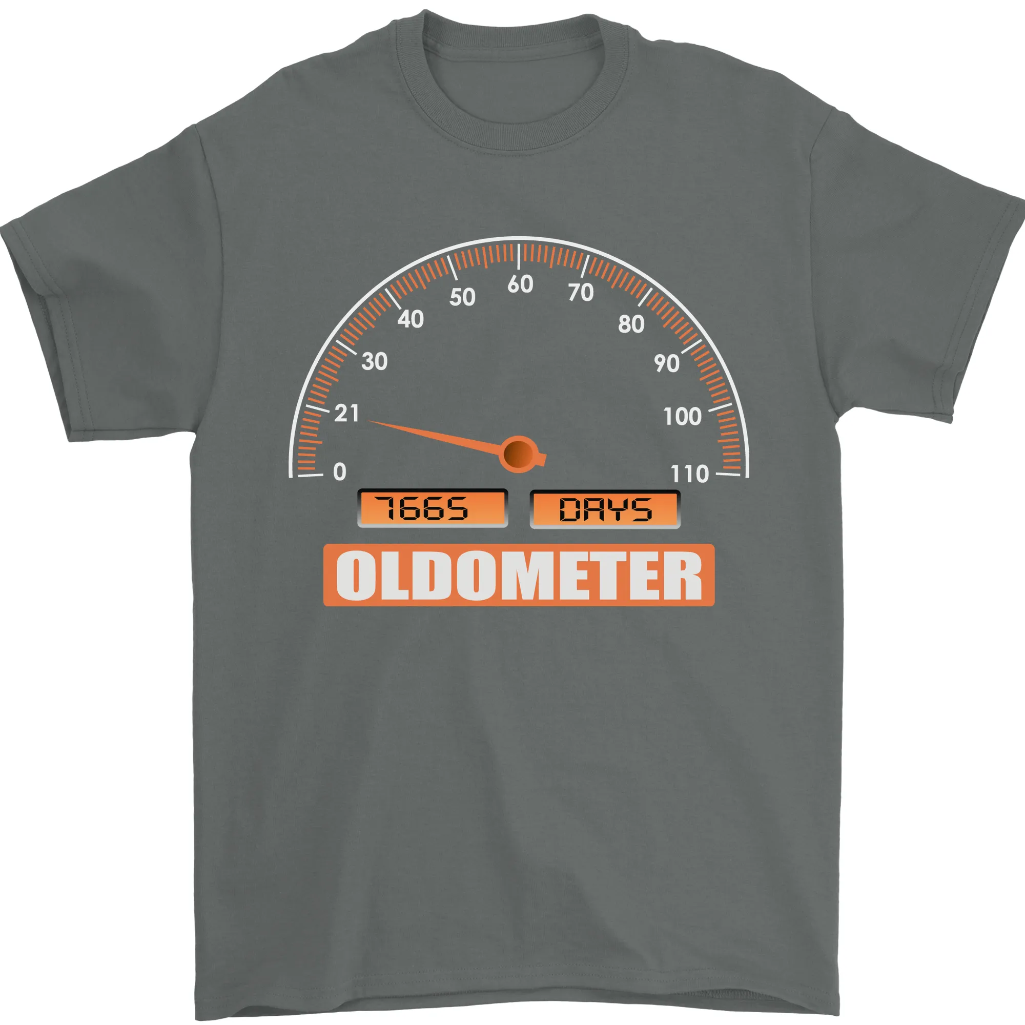 21st Birthday 21 Year Old Ageometer Funny Mens T-Shirt 100% Cotton