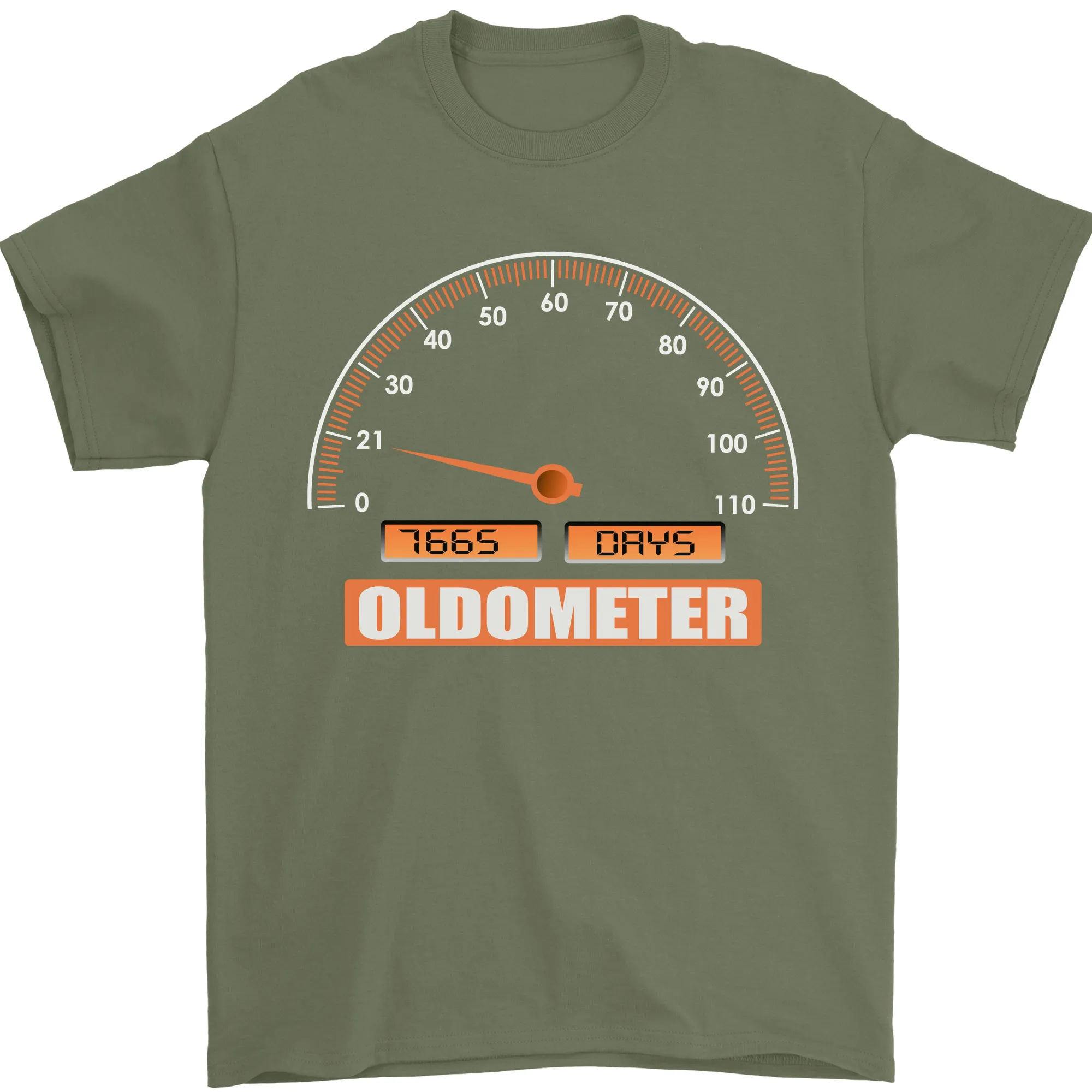 21st Birthday 21 Year Old Ageometer Funny Mens T-Shirt 100% Cotton