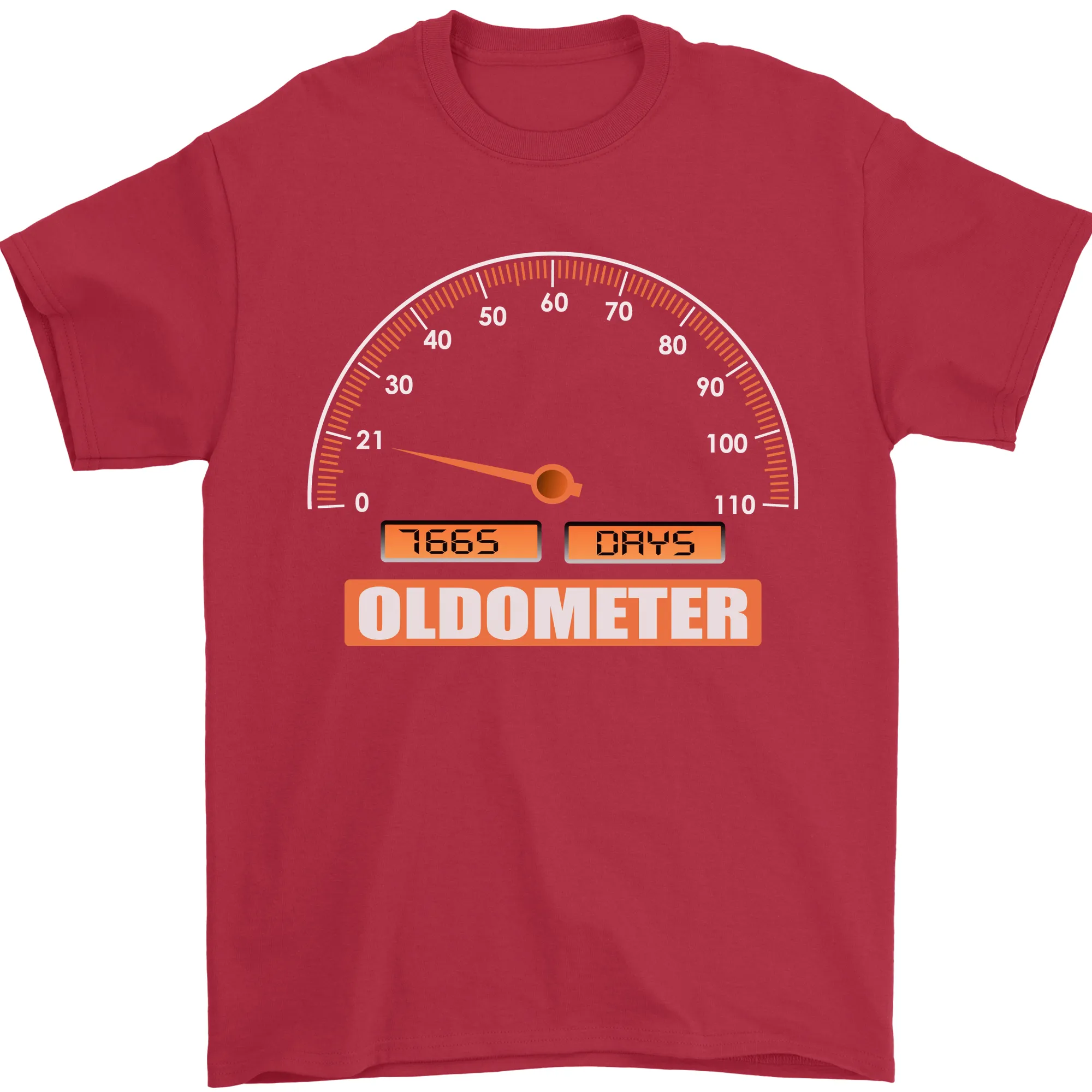 21st Birthday 21 Year Old Ageometer Funny Mens T-Shirt 100% Cotton