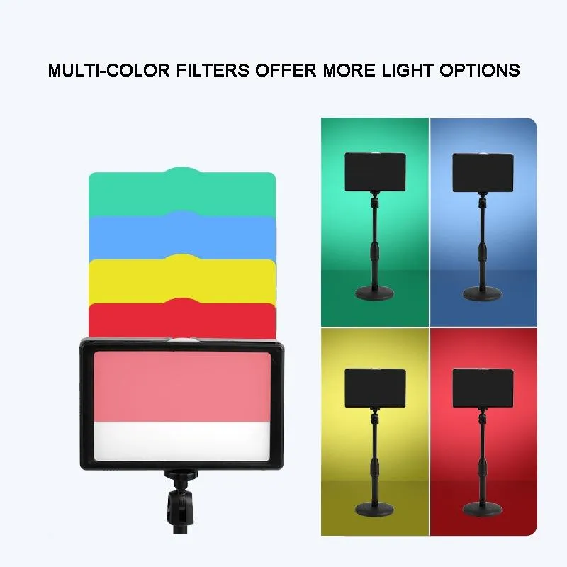 8 Three-colour Temperature Flat-panel Live Fill Light with 42cm Bracket