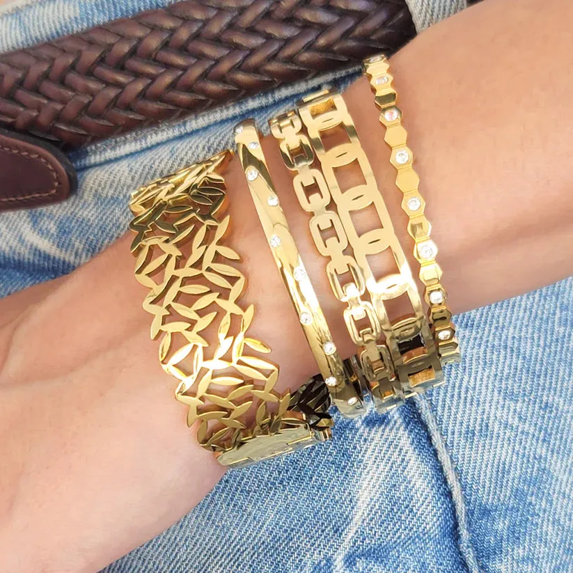 CZ Bangle Bracelet Water Resistant
