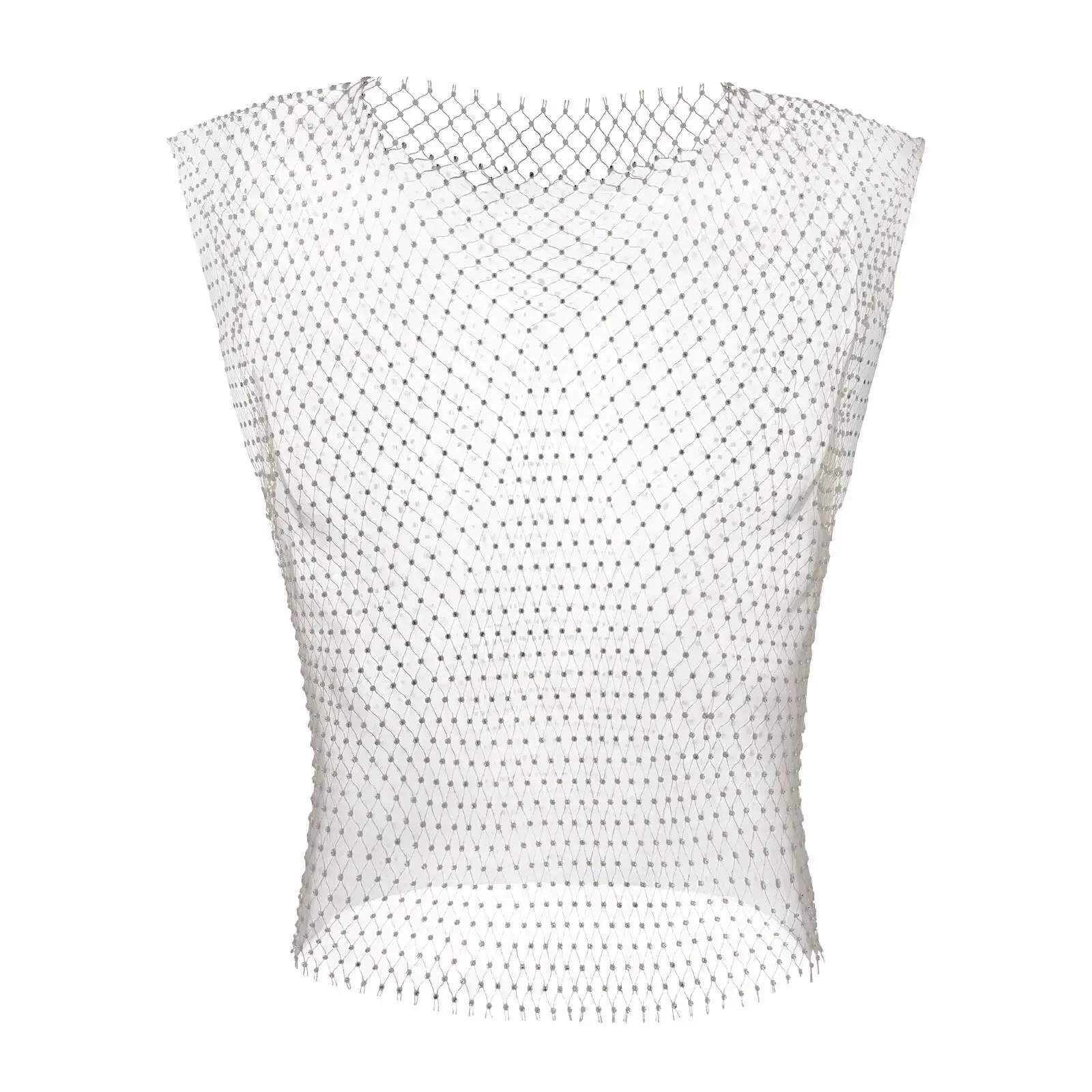 Fishnet Rhinestone Tank Tops