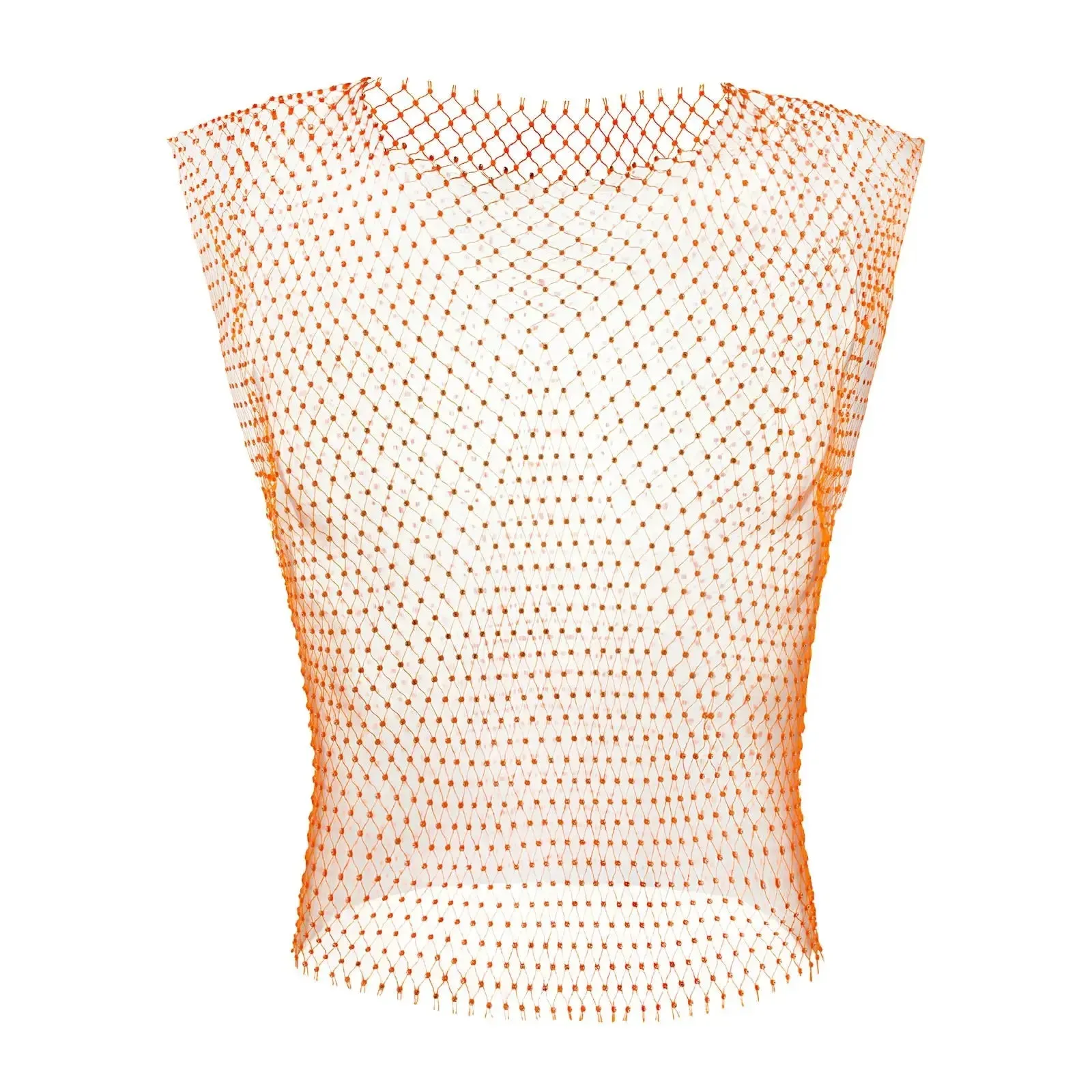 Fishnet Rhinestone Tank Tops