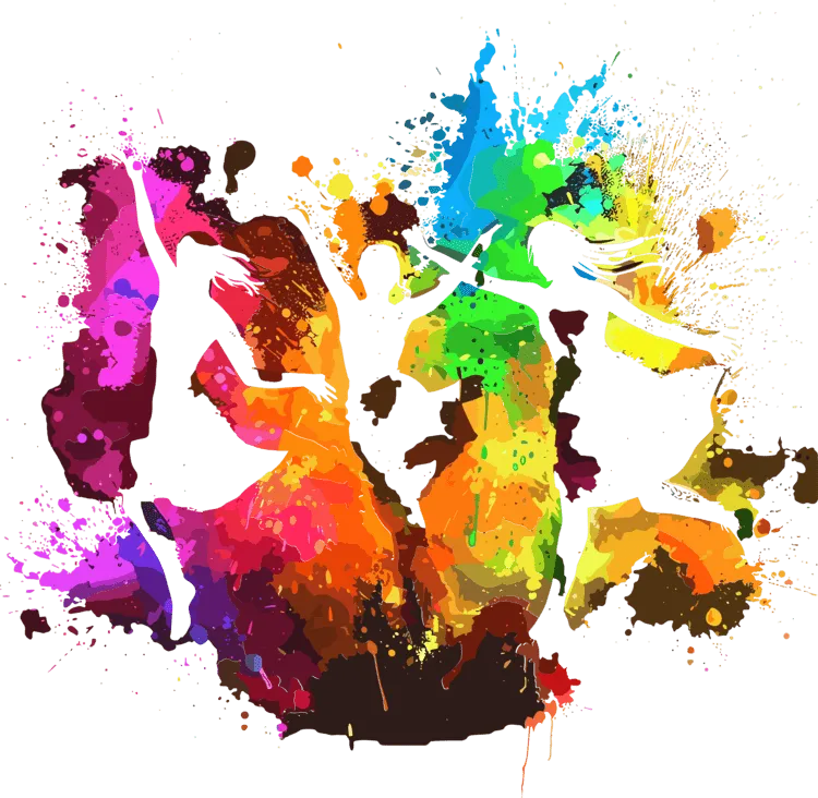 Holi special t shirt for Women with Holi Splash Design