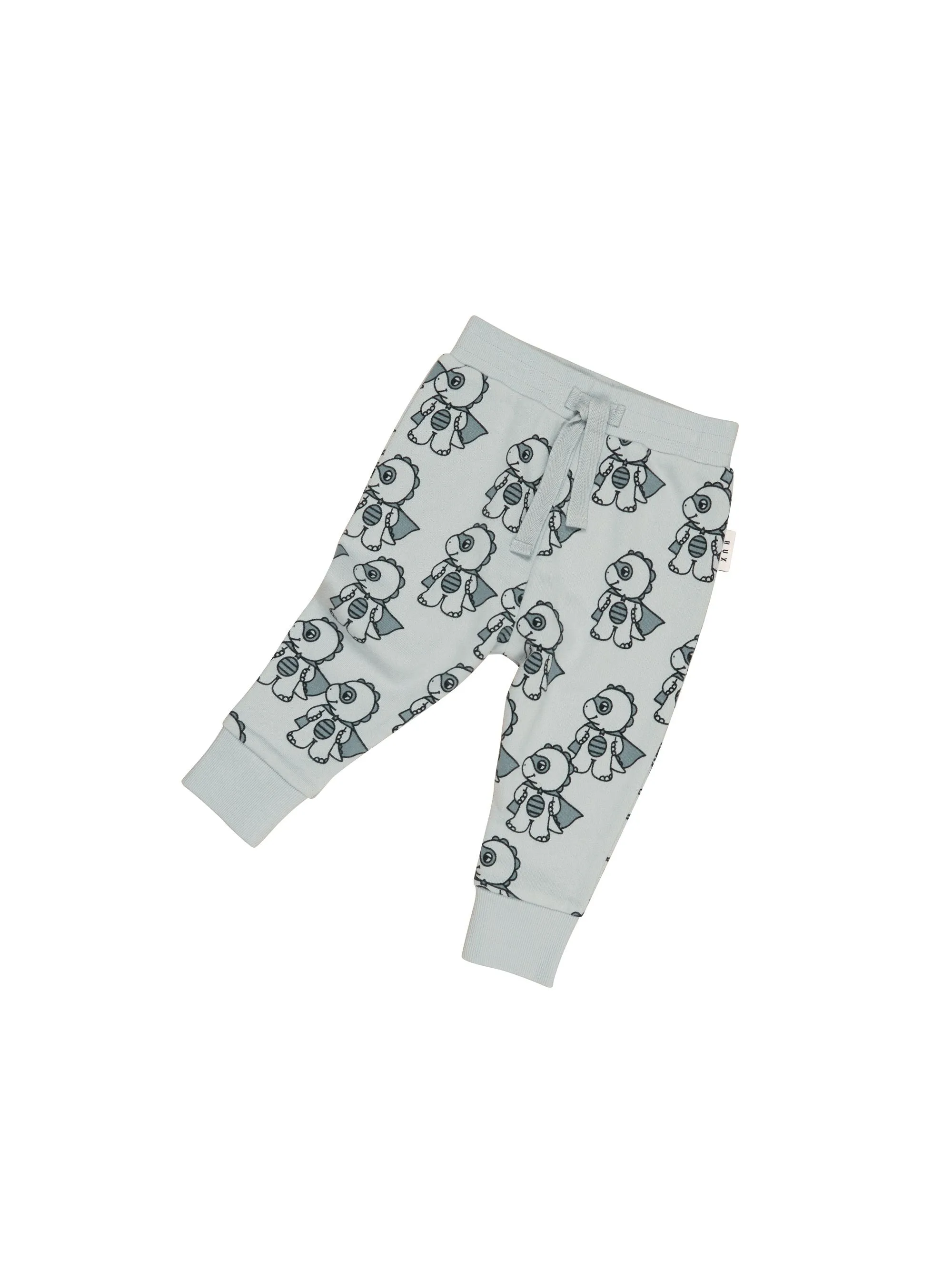 Huxbaby Dino Hero Terry Pant - Slate