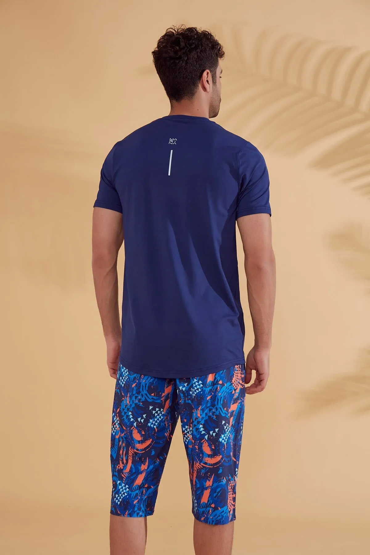 Lycra Navy Men's Swim Shirts T2343