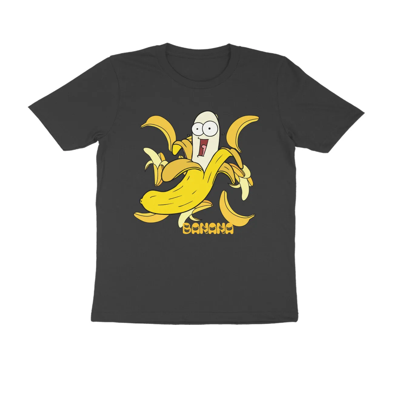 Male Round Neck Half Sleeve - Vibrant Banana T-shirt