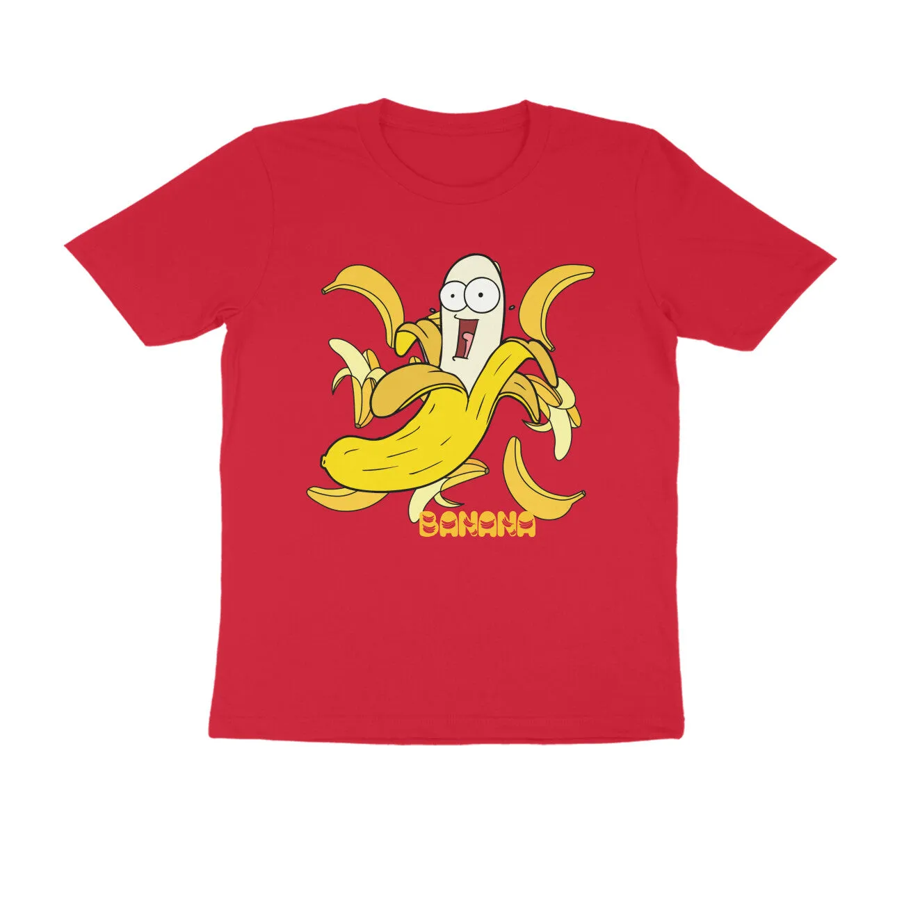 Male Round Neck Half Sleeve - Vibrant Banana T-shirt