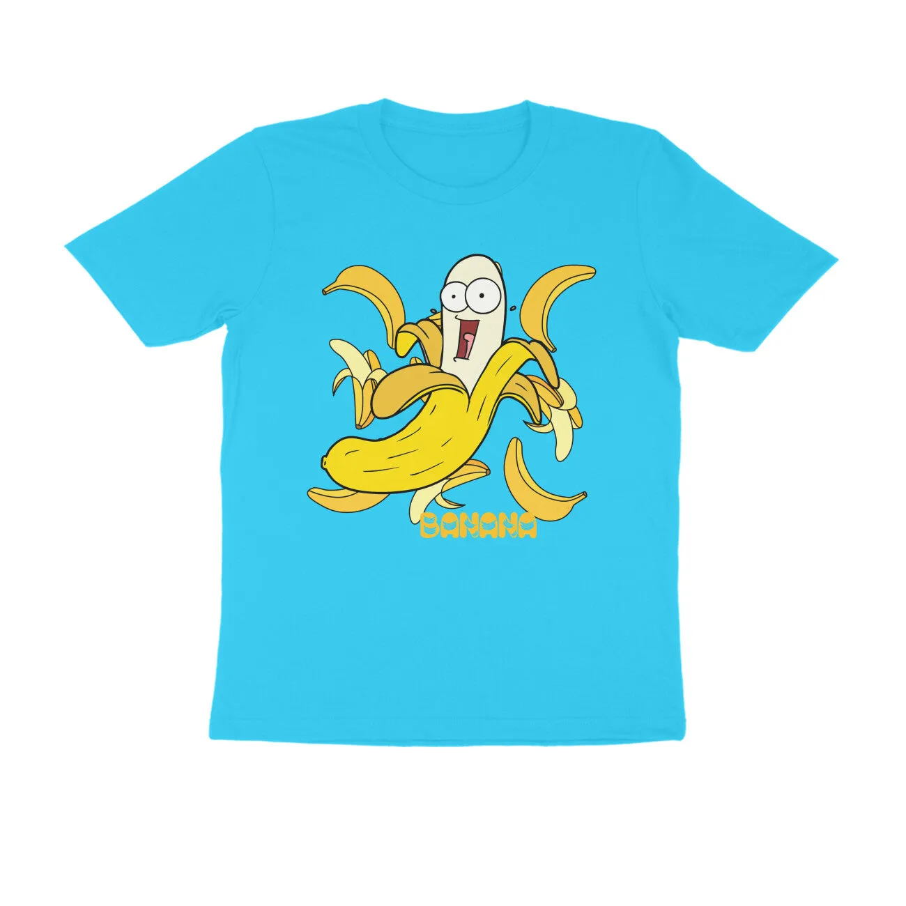 Male Round Neck Half Sleeve - Vibrant Banana T-shirt