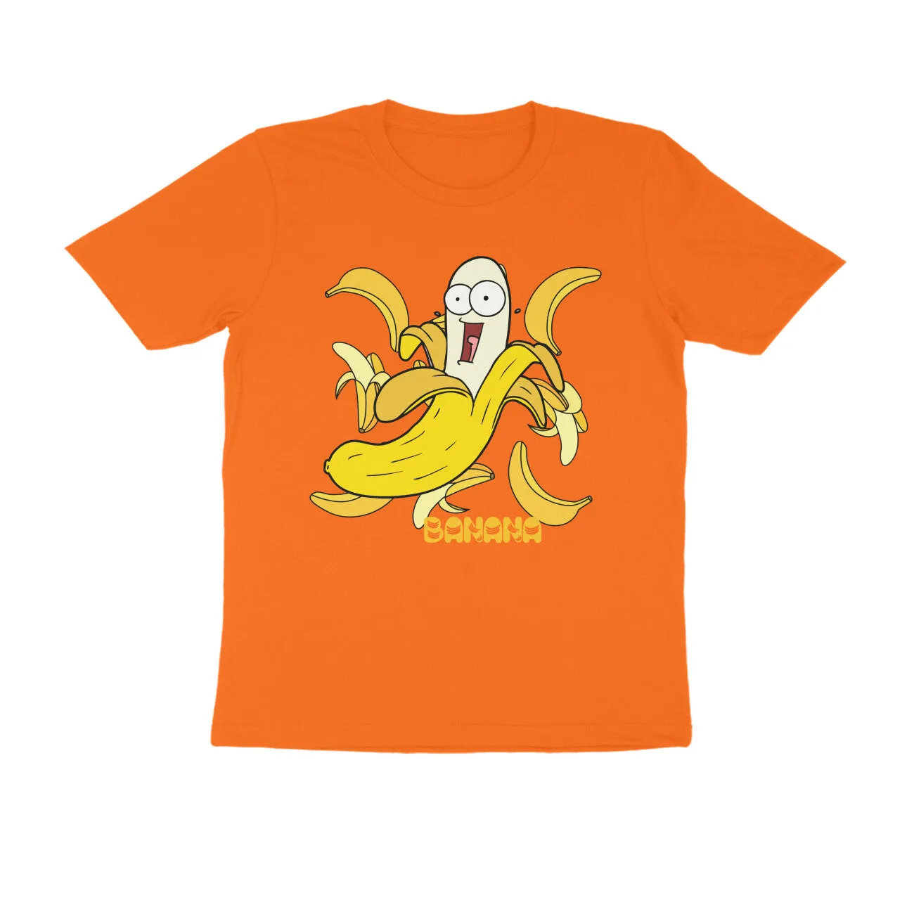 Male Round Neck Half Sleeve - Vibrant Banana T-shirt