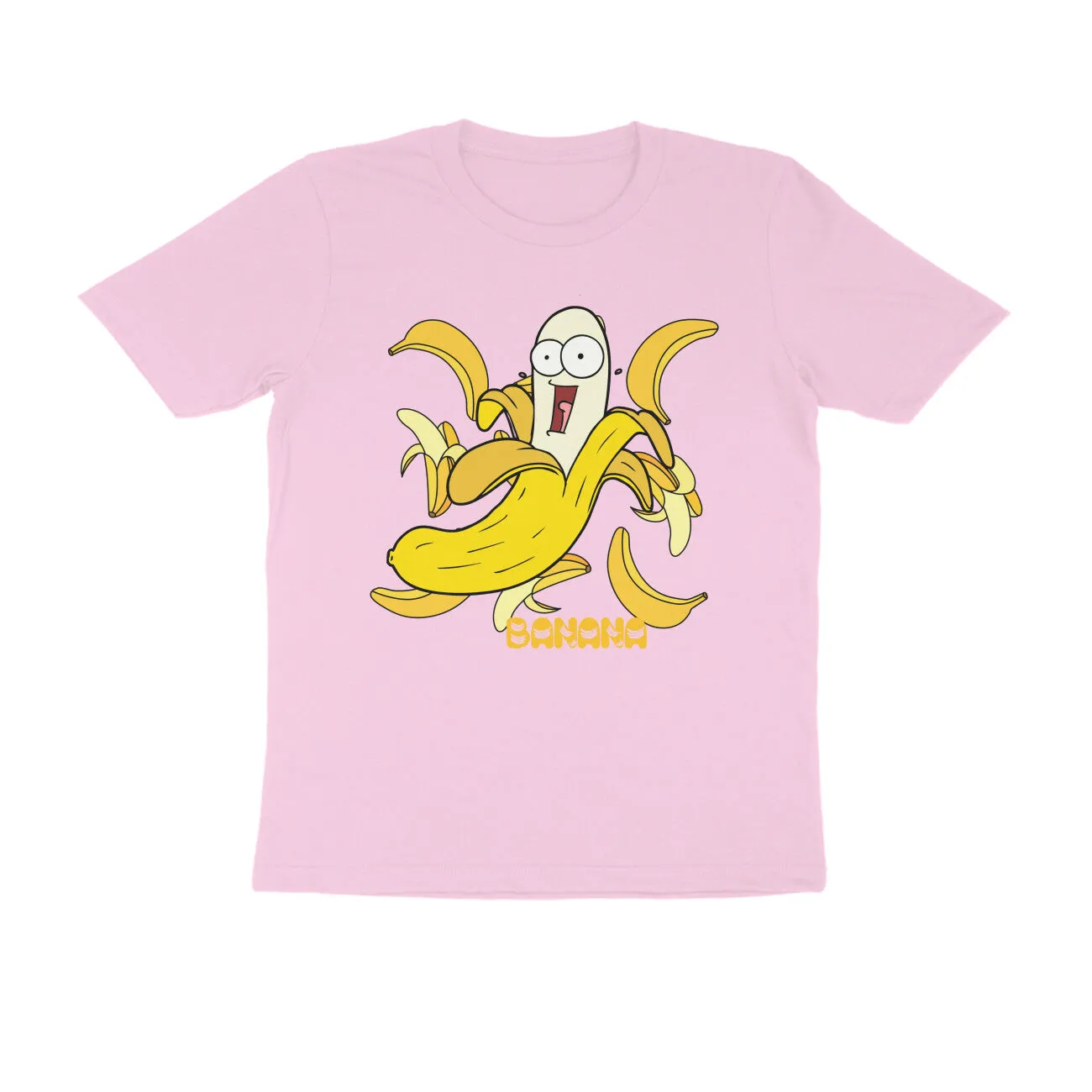 Male Round Neck Half Sleeve - Vibrant Banana T-shirt
