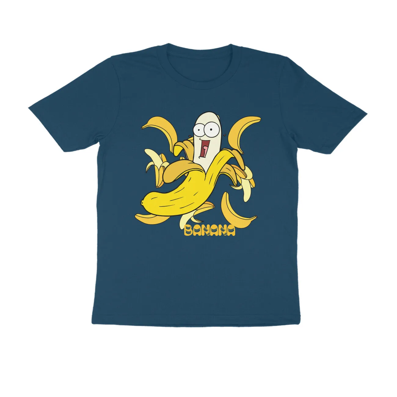 Male Round Neck Half Sleeve - Vibrant Banana T-shirt