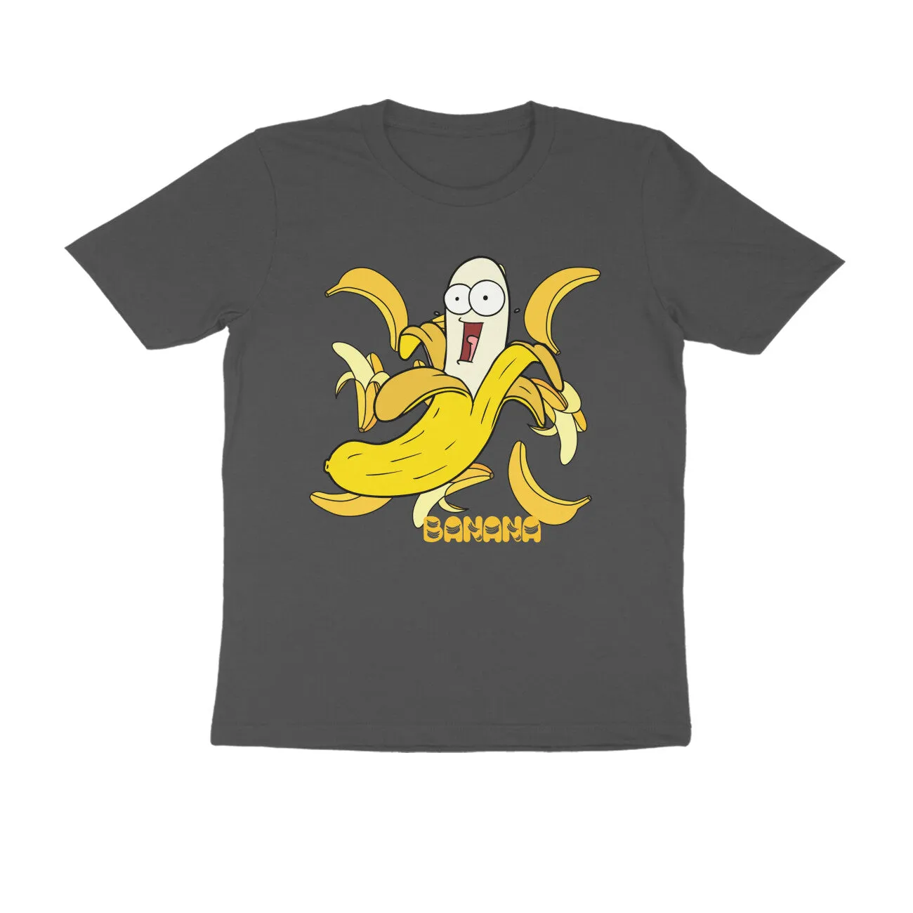 Male Round Neck Half Sleeve - Vibrant Banana T-shirt