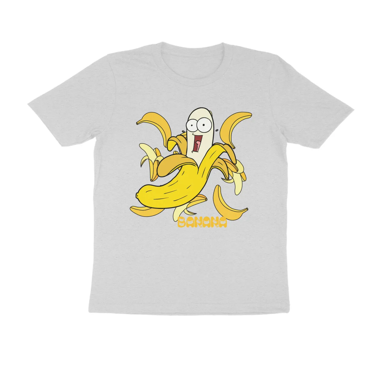 Male Round Neck Half Sleeve - Vibrant Banana T-shirt