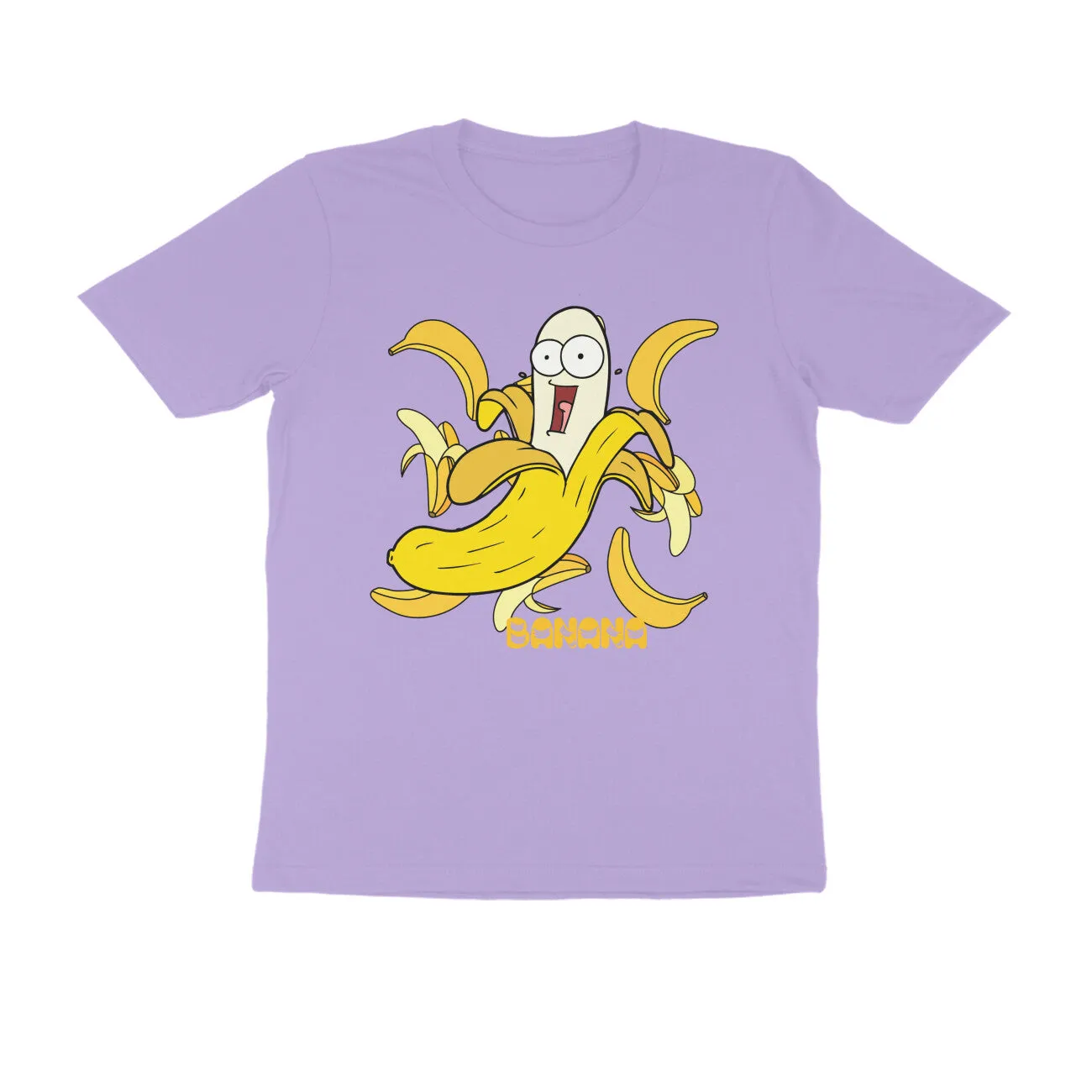Male Round Neck Half Sleeve - Vibrant Banana T-shirt