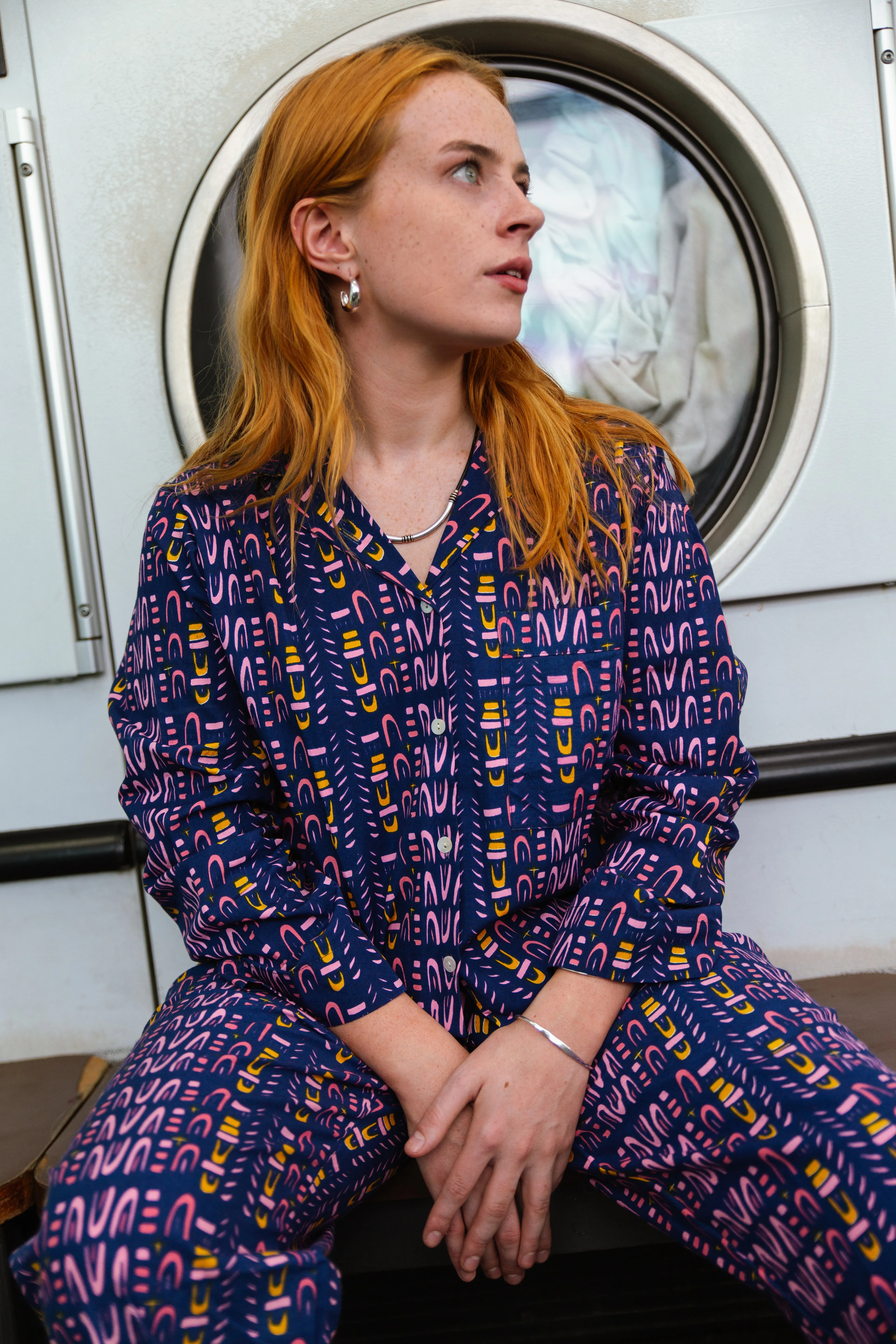 Pyjama Set in 'Navy Skydive'