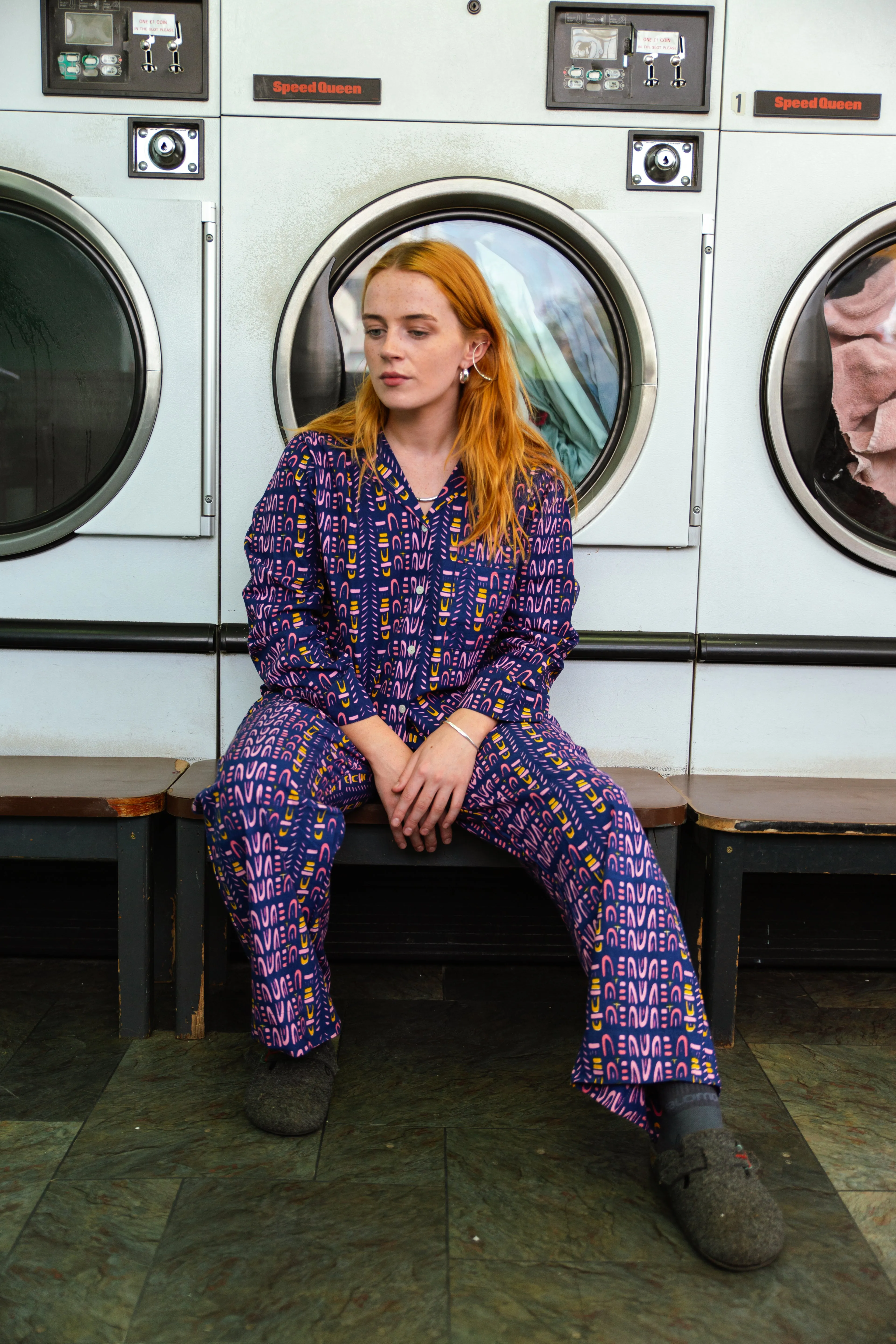 Pyjama Set in 'Navy Skydive'