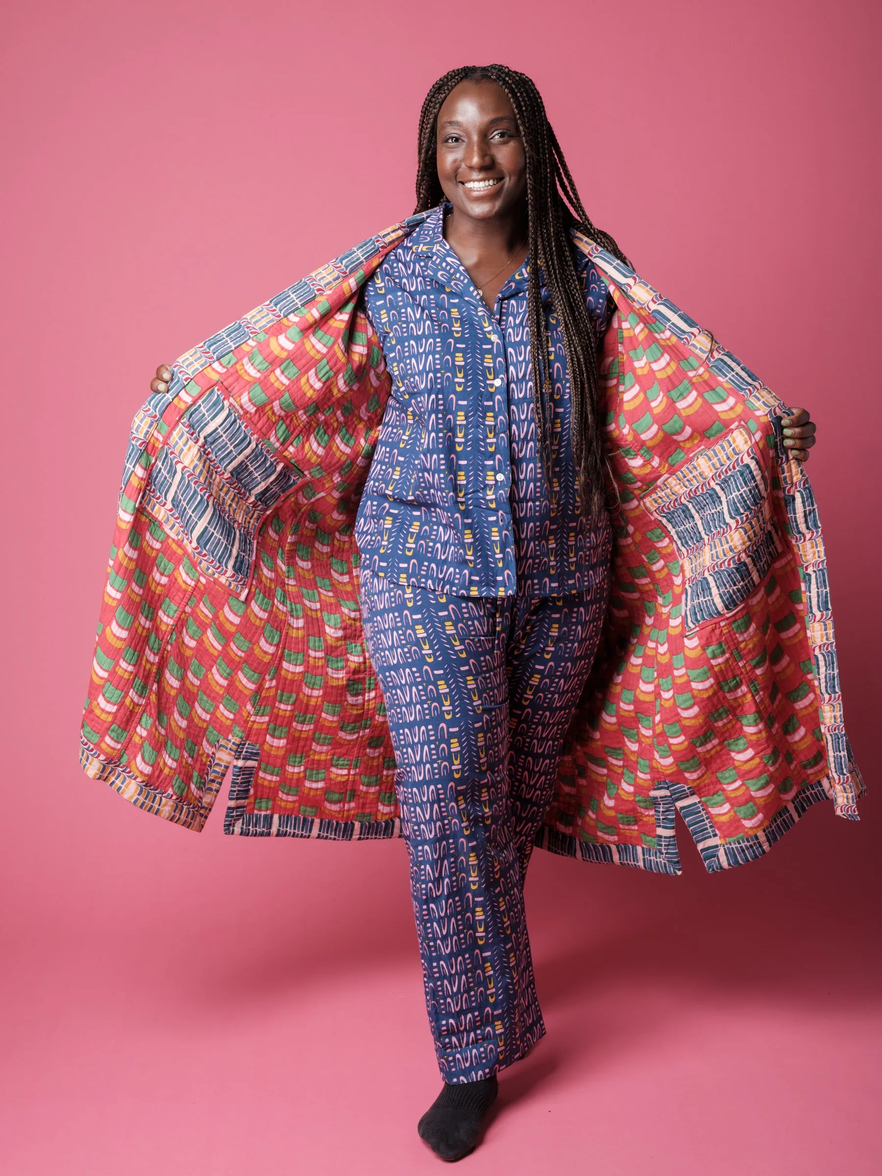 Pyjama Set in 'Navy Skydive'