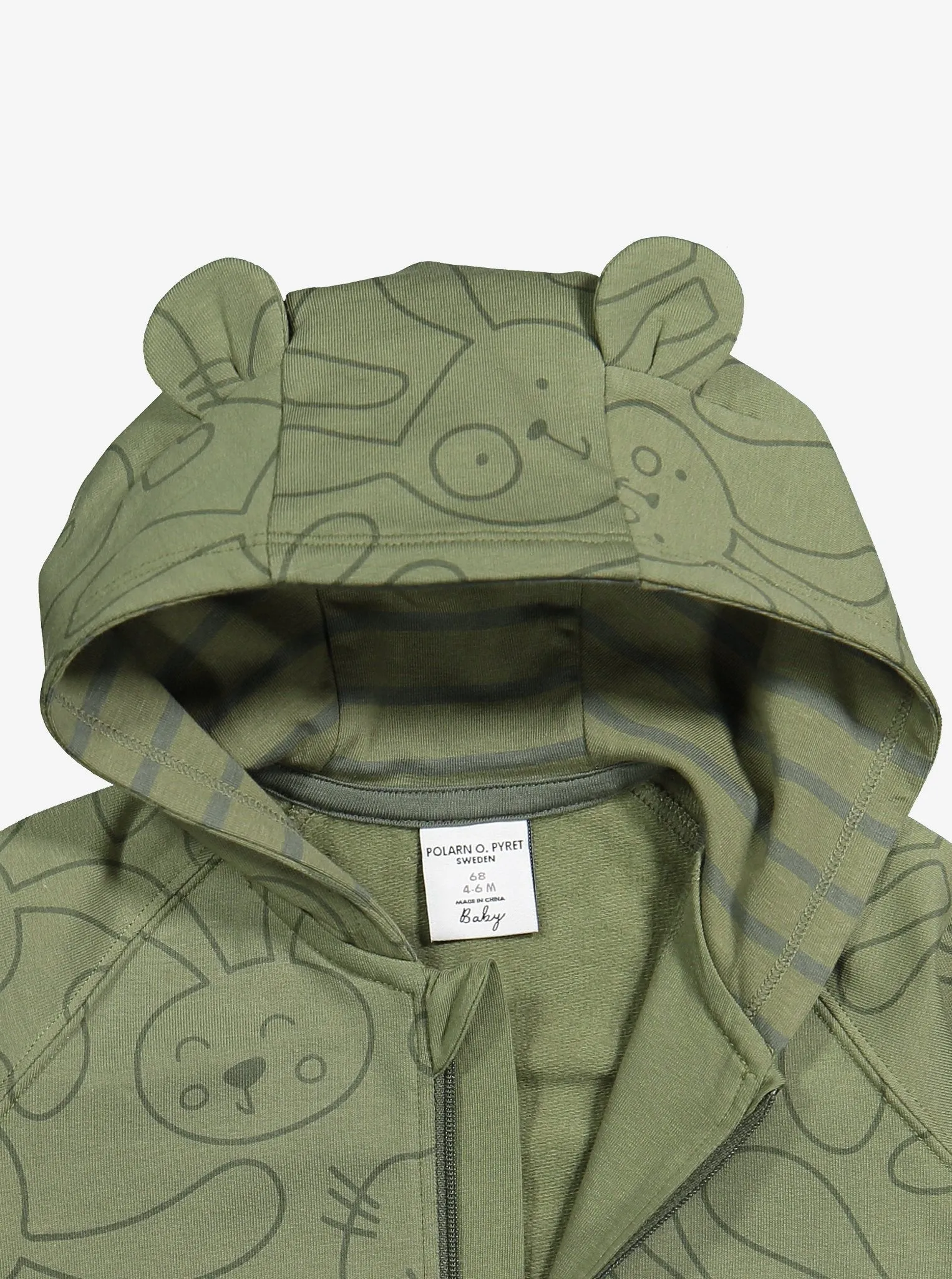 Rabbit Print Baby Hoodie