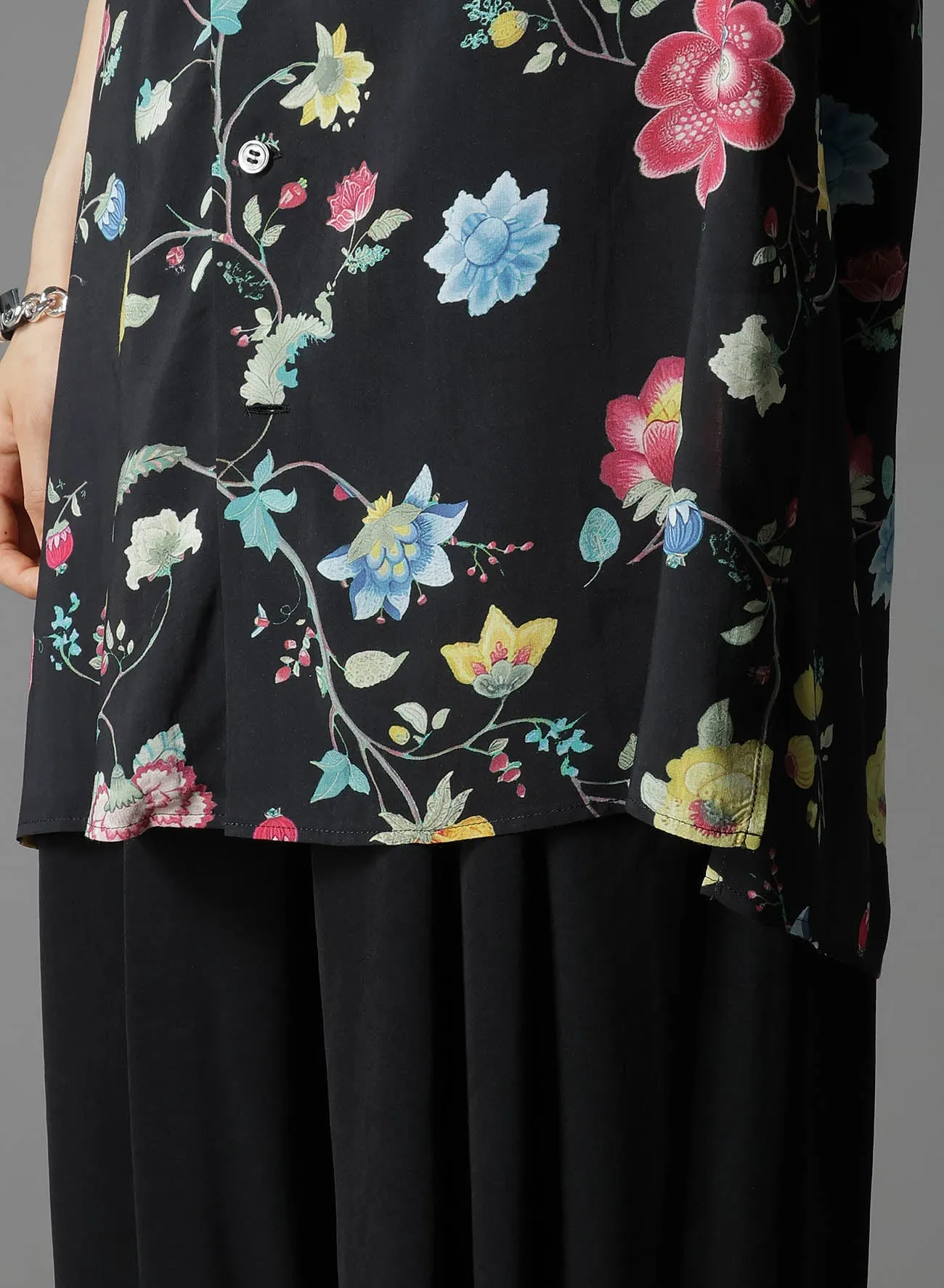 RAYON PRINT CHINESE FLOWER ALOHA SHIRT