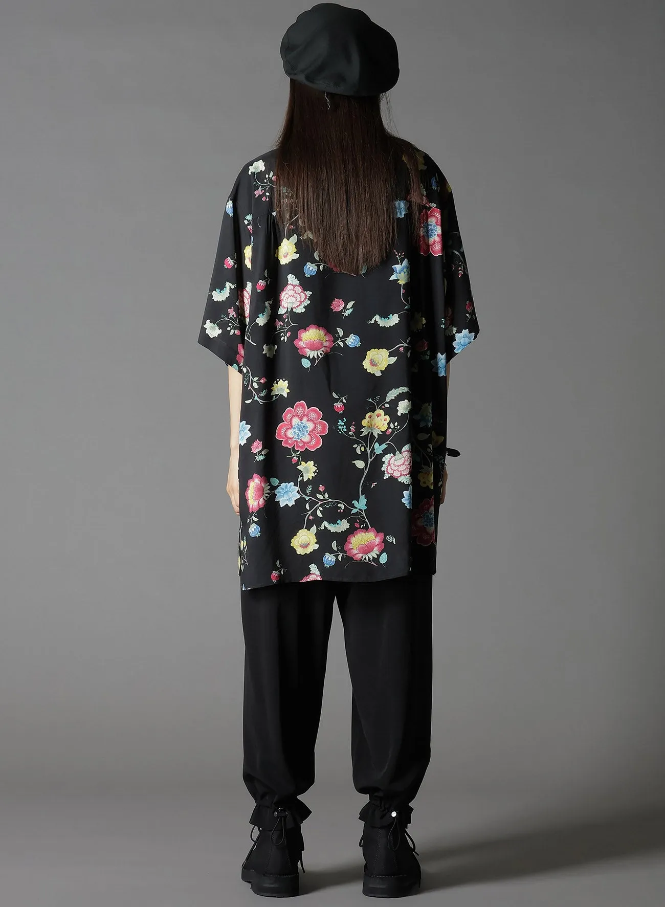 RAYON PRINT CHINESE FLOWER ALOHA SHIRT