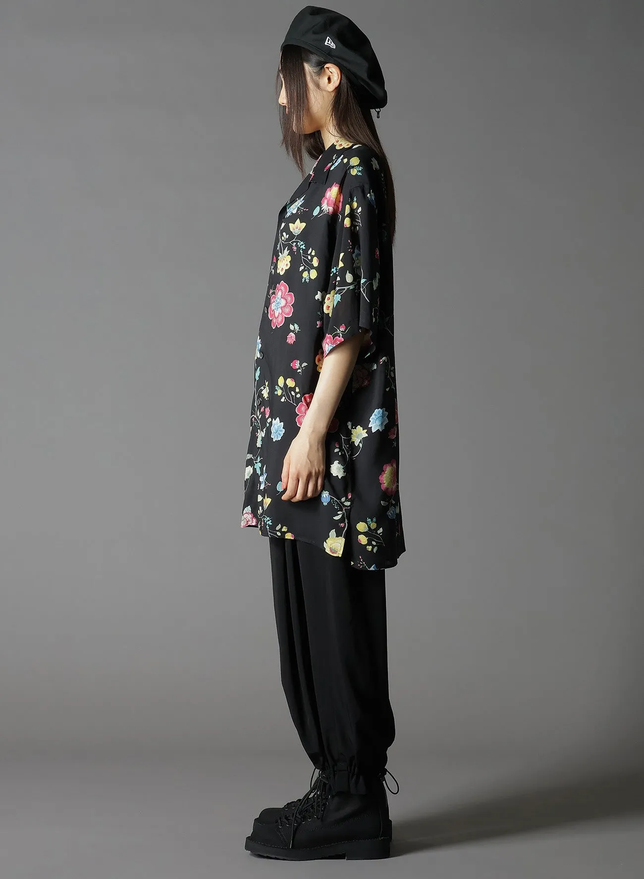 RAYON PRINT CHINESE FLOWER ALOHA SHIRT