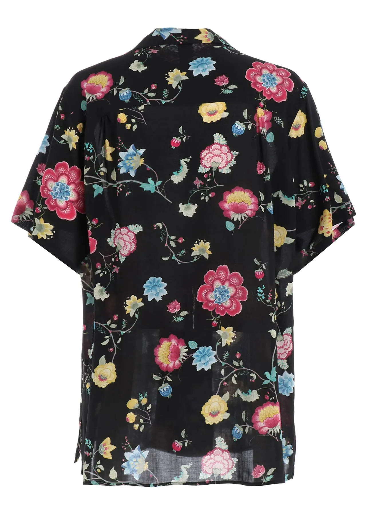 RAYON PRINT CHINESE FLOWER ALOHA SHIRT