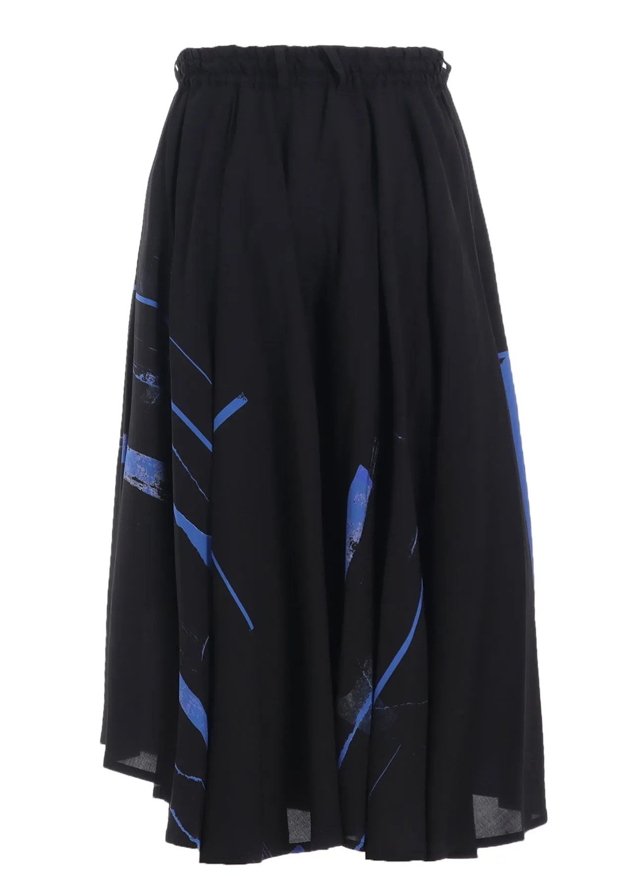 RAYON PRINT TORN PATTERN CIRCLE PANTS