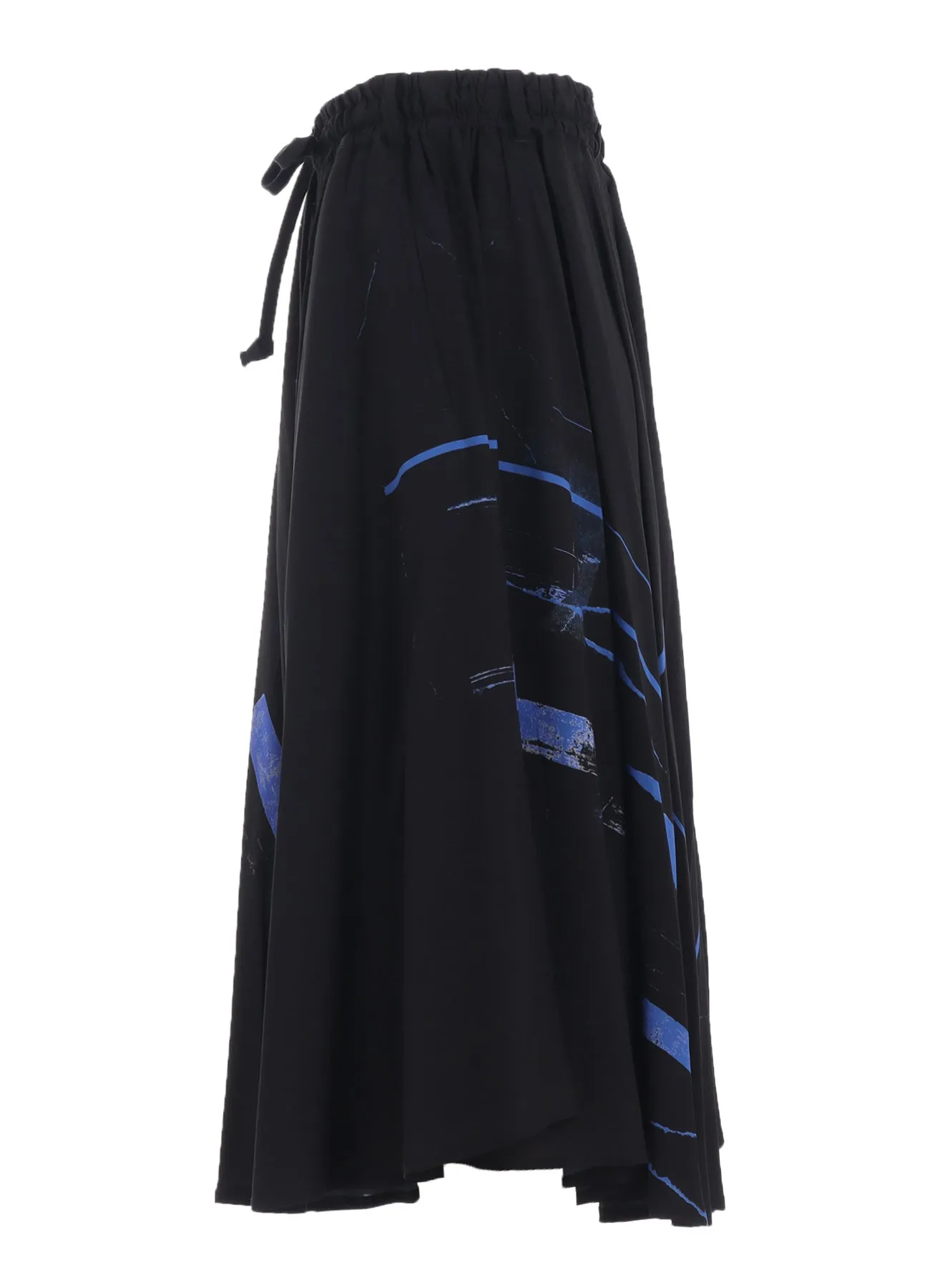RAYON PRINT TORN PATTERN CIRCLE PANTS
