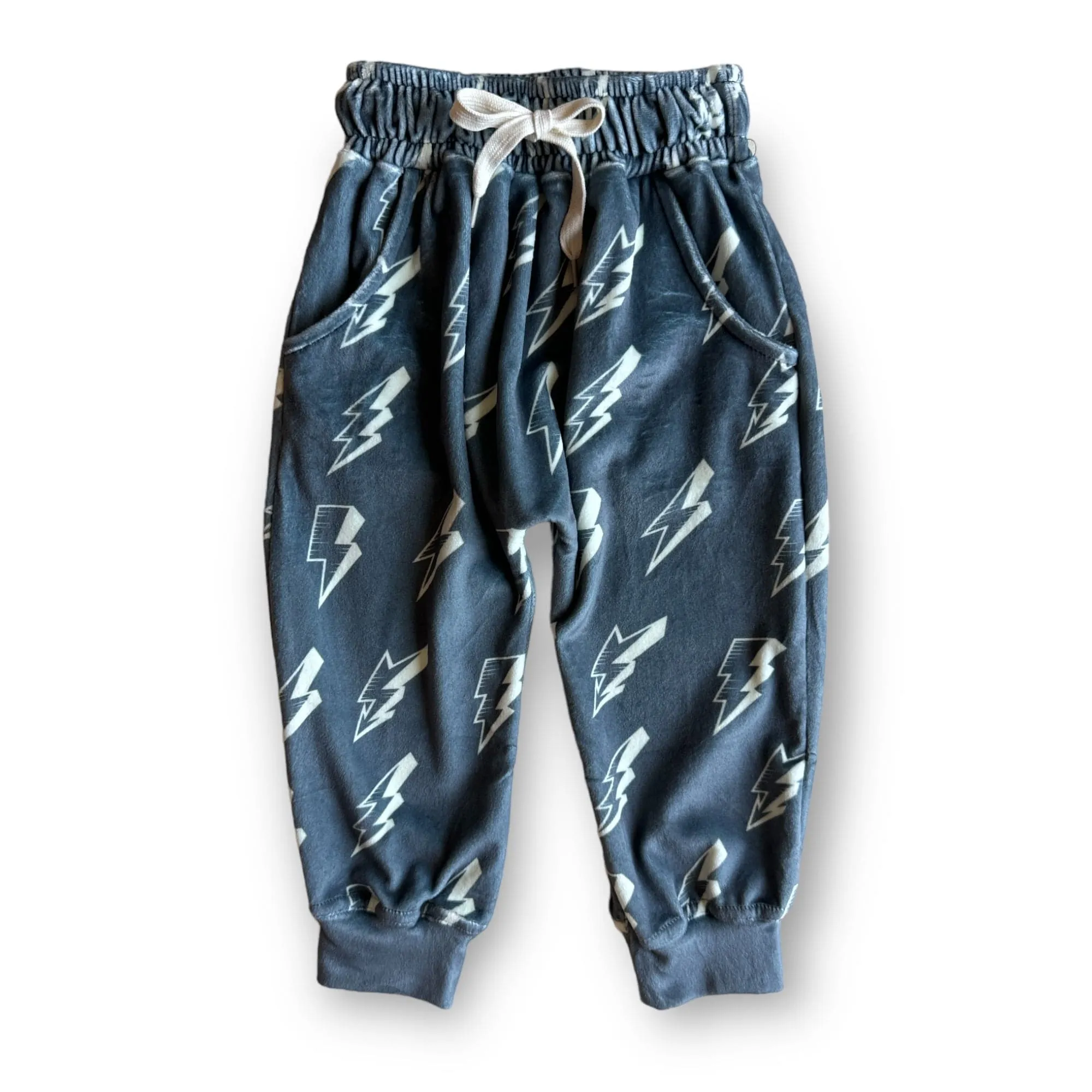 Signature Velvet Lounge Pant - Thunderbolt