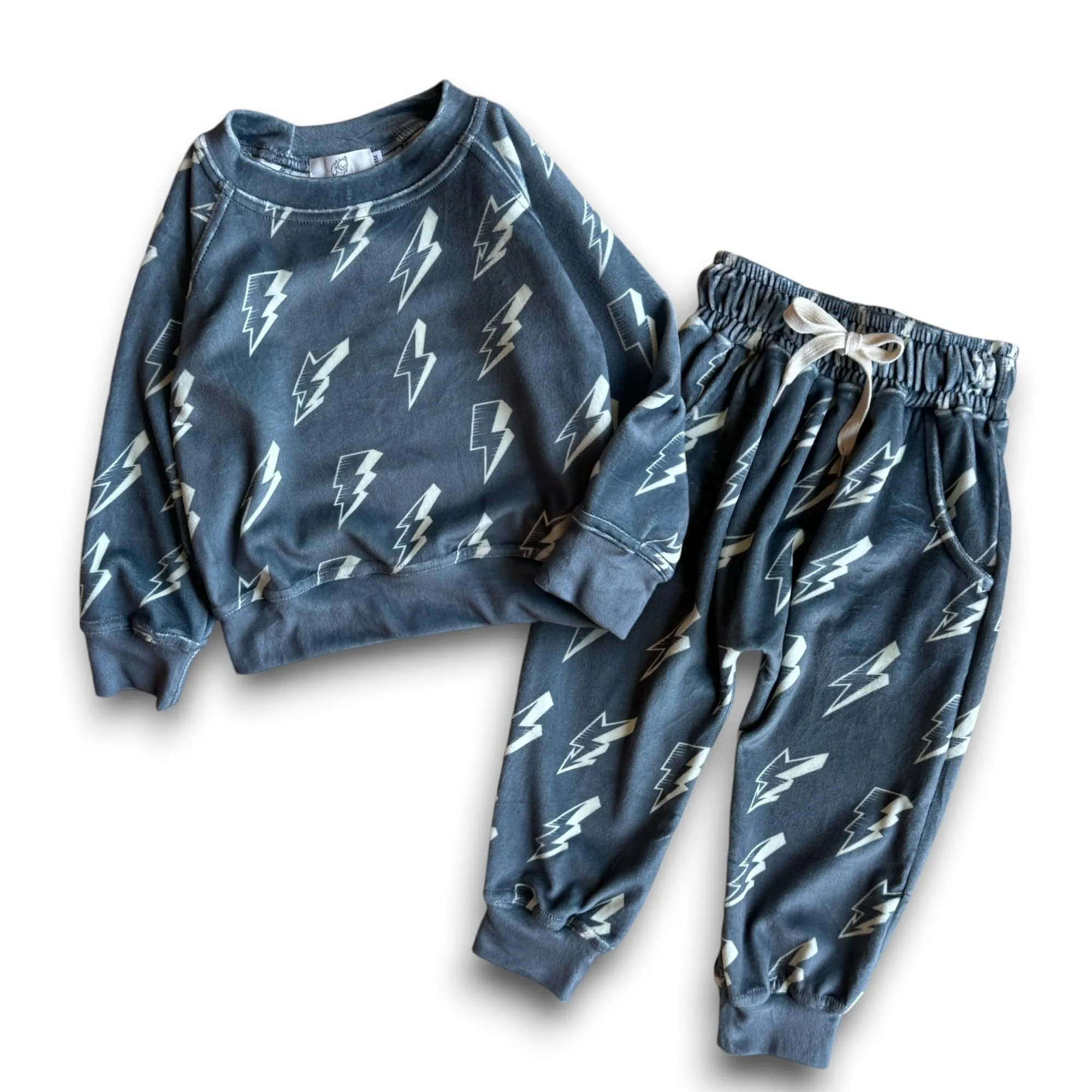 Signature Velvet Lounge Pant - Thunderbolt