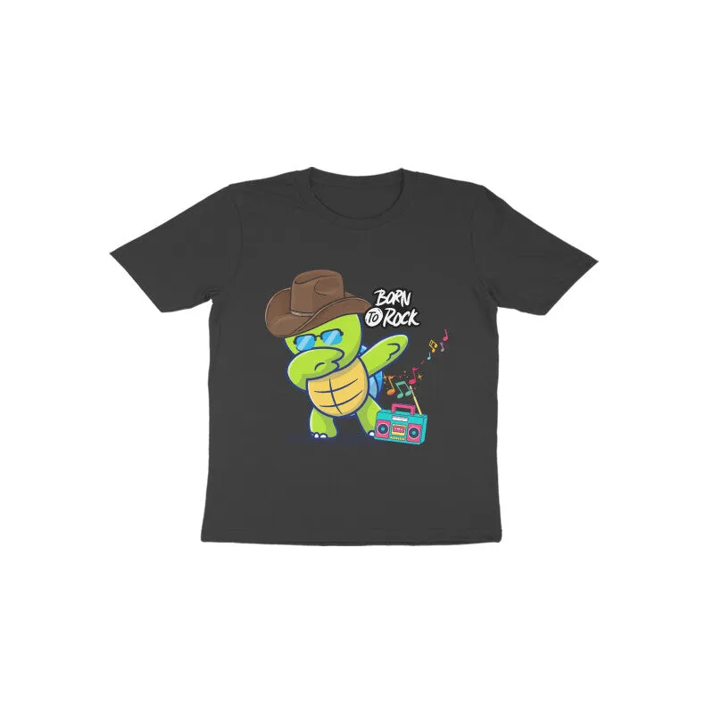 Toddlers Round Neck Half Sleeves - Born to Rock T-shirt