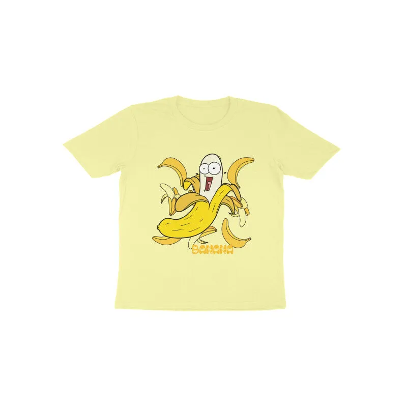Toddlers Round Neck Half Sleeves - Cute Banana T-shirt
