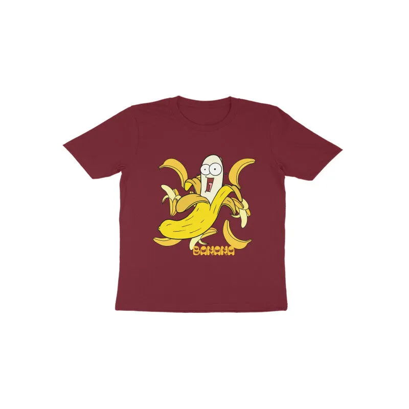 Toddlers Round Neck Half Sleeves - Cute Banana T-shirt