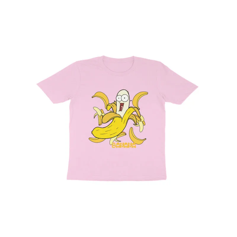 Toddlers Round Neck Half Sleeves - Cute Banana T-shirt