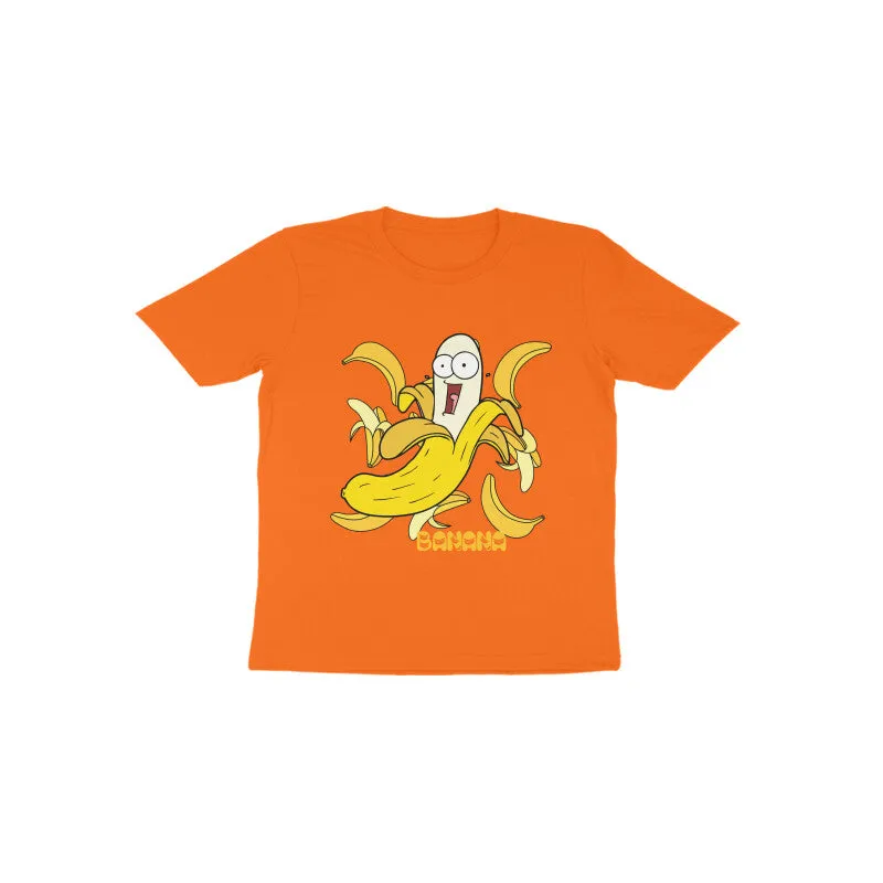 Toddlers Round Neck Half Sleeves - Cute Banana T-shirt