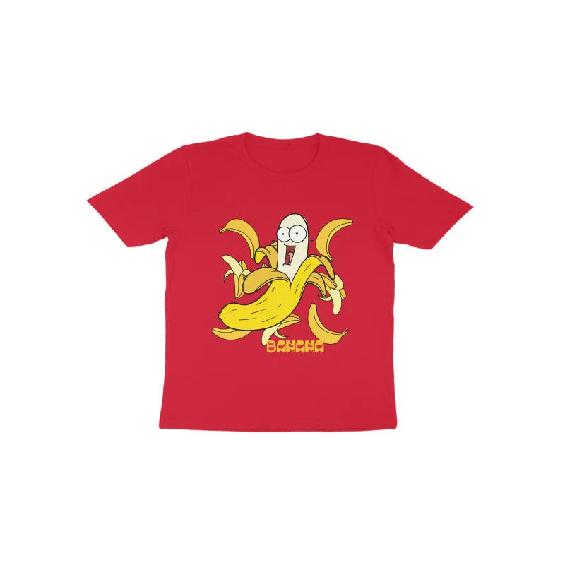 Toddlers Round Neck Half Sleeves - Cute Banana T-shirt