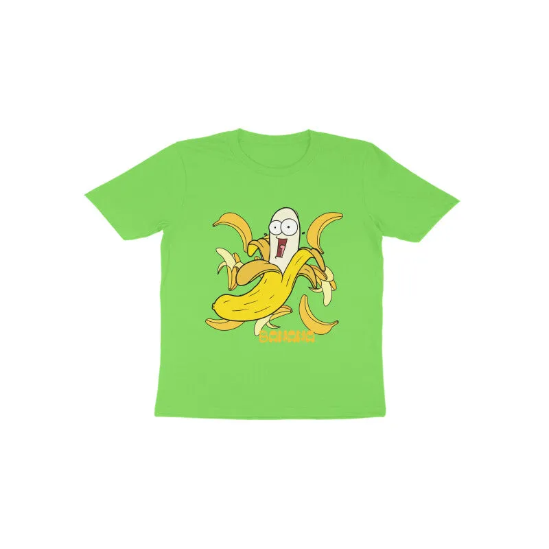 Toddlers Round Neck Half Sleeves - Cute Banana T-shirt