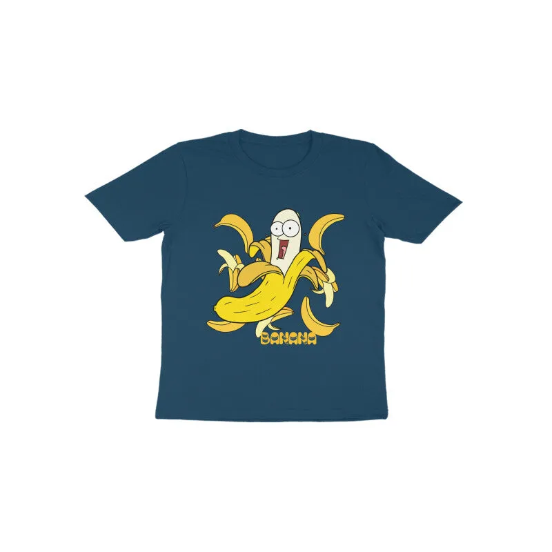 Toddlers Round Neck Half Sleeves - Cute Banana T-shirt