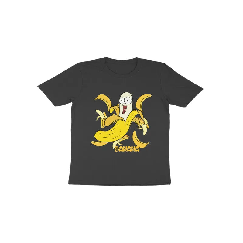 Toddlers Round Neck Half Sleeves - Cute Banana T-shirt