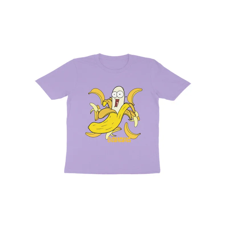 Toddlers Round Neck Half Sleeves - Cute Banana T-shirt