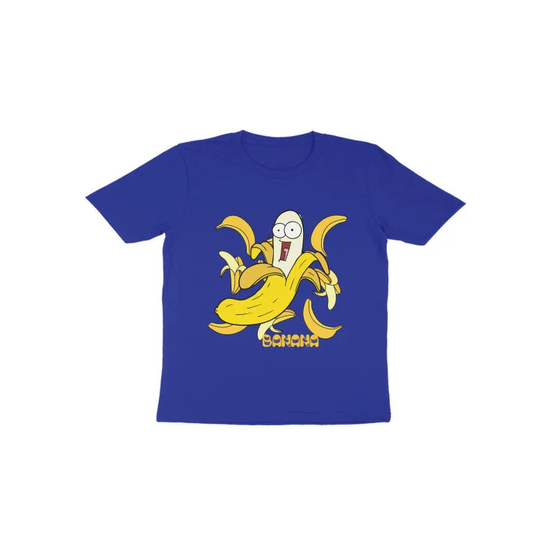 Toddlers Round Neck Half Sleeves - Cute Banana T-shirt
