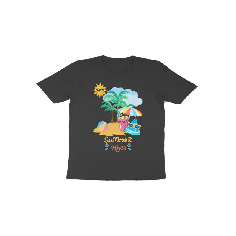 Toddlers Round Neck Half Sleeves - Summer Vibes T-shirt