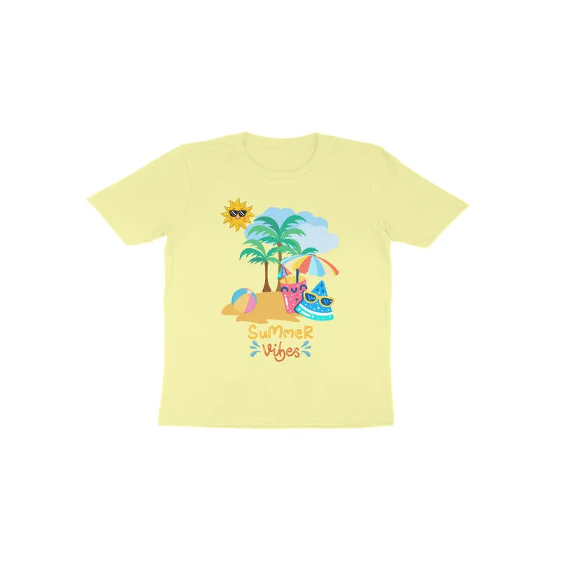 Toddlers Round Neck Half Sleeves - Summer Vibes T-shirt