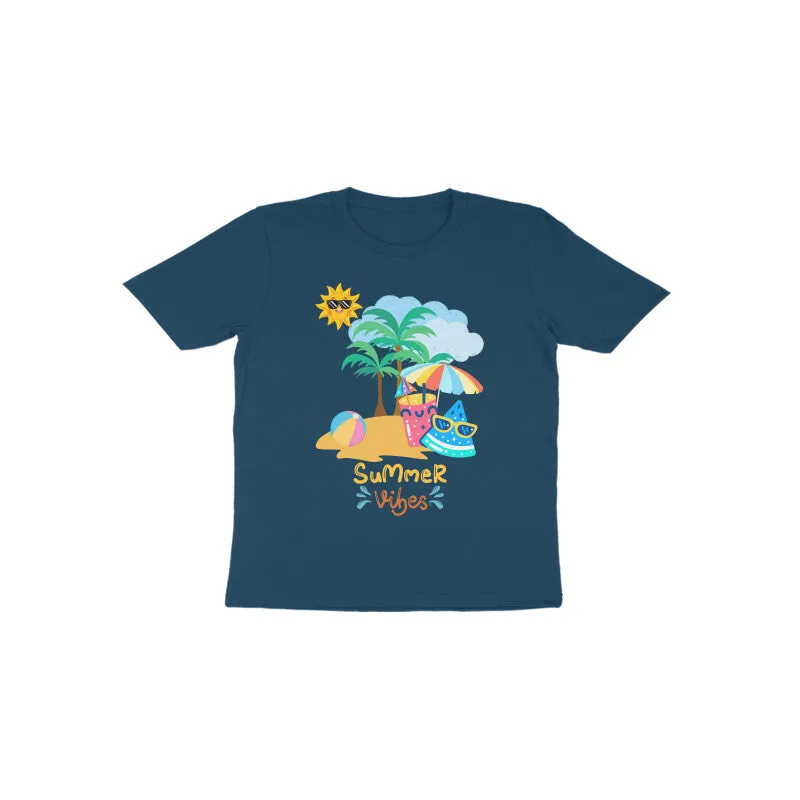 Toddlers Round Neck Half Sleeves - Summer Vibes T-shirt