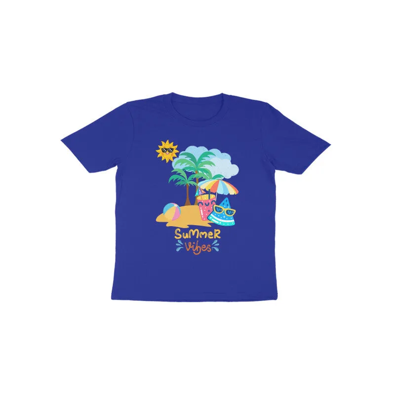 Toddlers Round Neck Half Sleeves - Summer Vibes T-shirt