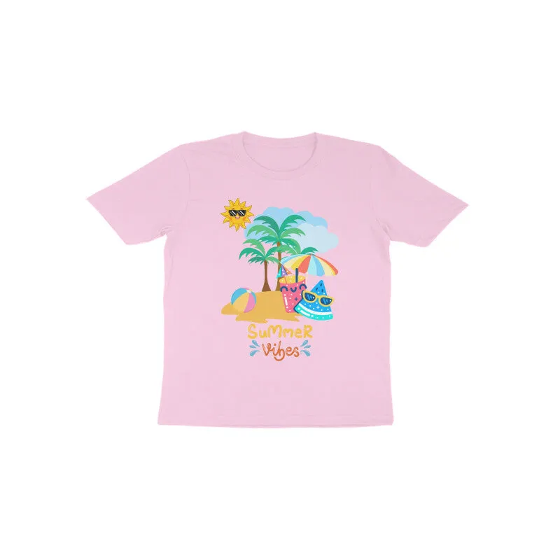 Toddlers Round Neck Half Sleeves - Summer Vibes T-shirt