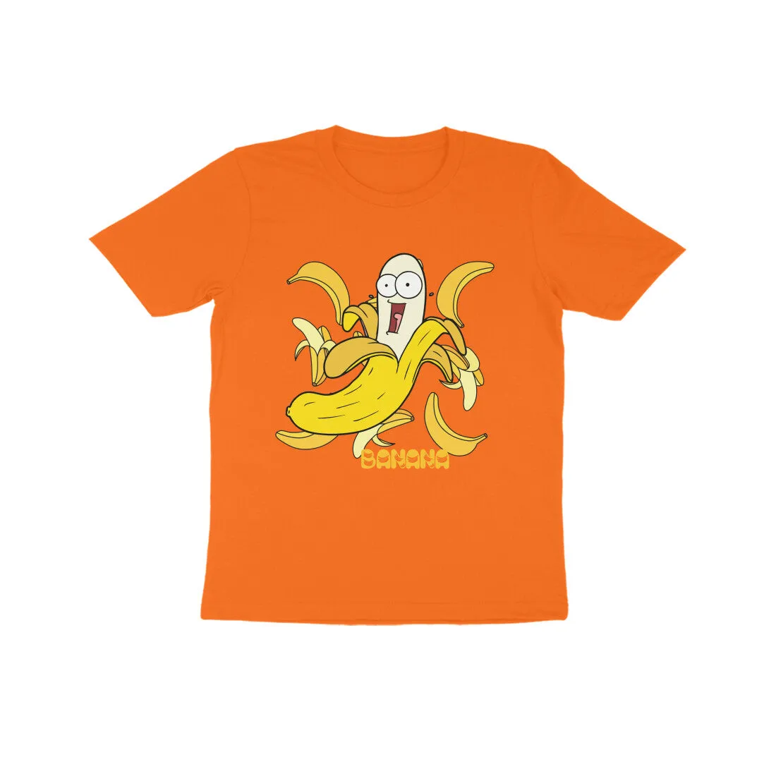 Unisex Kids Round Neck Half Sleeve - Cute Banana T-shirt