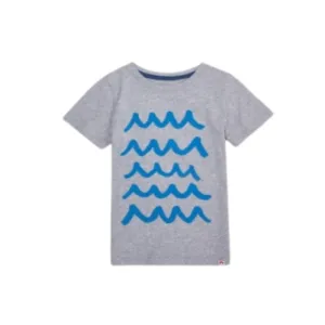 Wave Graphic Tee- Heather Mist