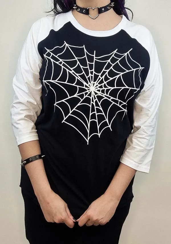 Widow's Heart [Black] | RAGLAN T-SHIRT